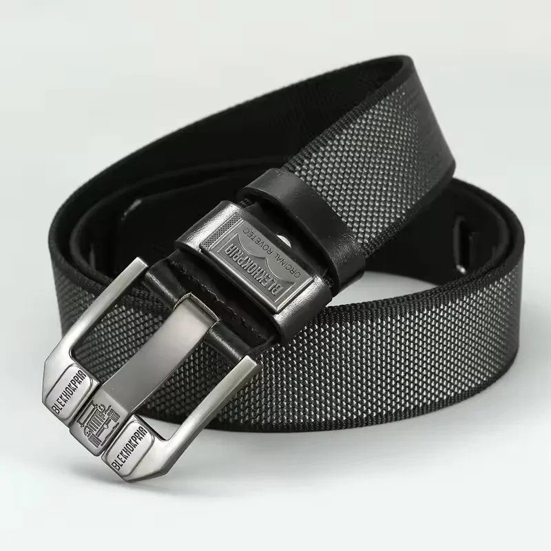 New Fashion Men's Pin Buckle Youth Overalls Canvas Waistband Belt Casual Retro Decorative Belt Fashion High-Quality Webbing Belt