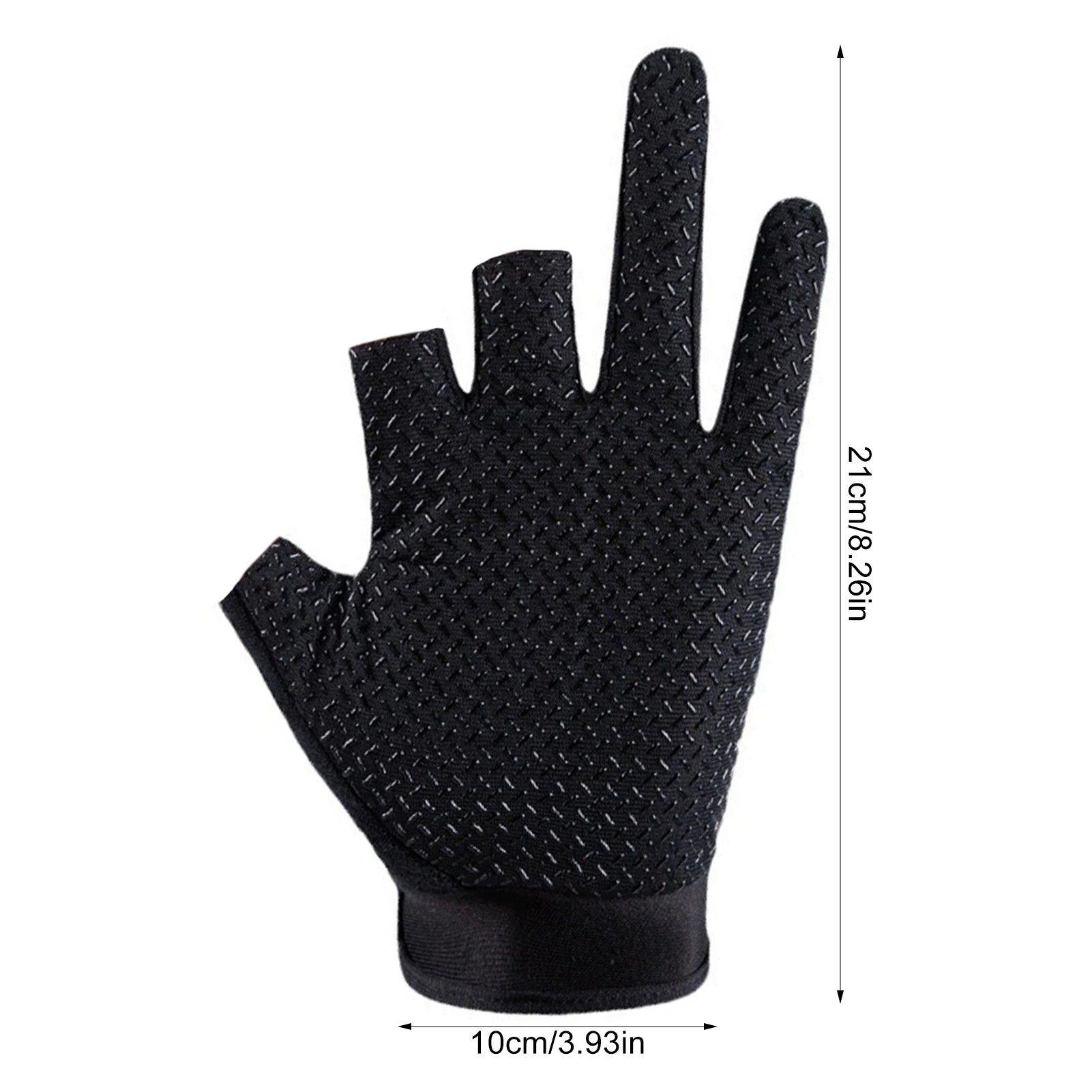 Fishing Cycling Gloves Men Summer Three Finger Cut Gloves for Fishing Sun Protection Male Anti-Slip Drive Breathable Thin Gloves