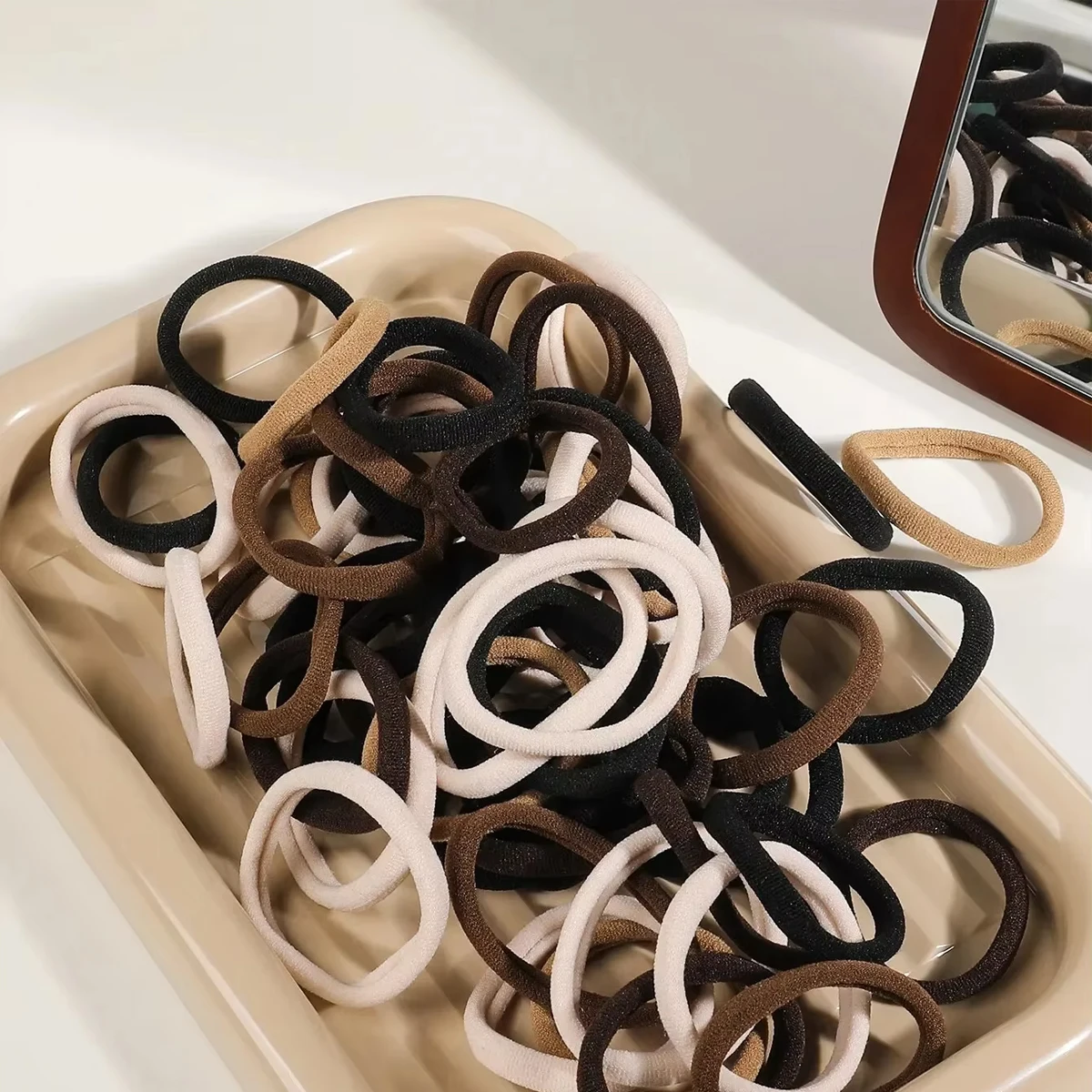 50-1000pcs Black Hair Ties Elastic Hair Bands Decorative Hair Accessories Set Holiday Gift for Girls Kids Hair Bands for Girls