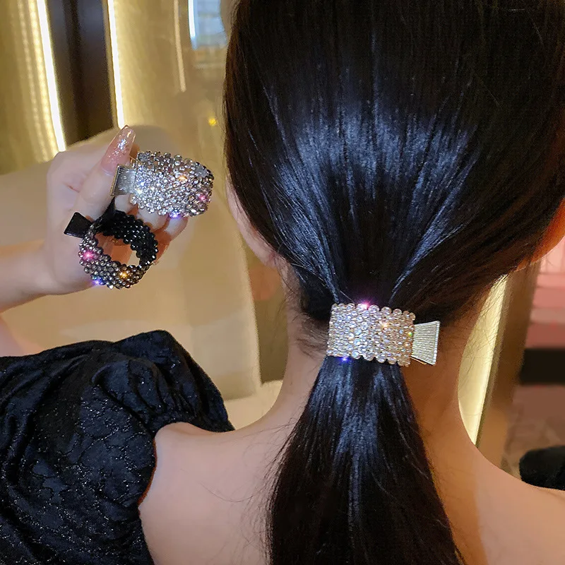 Fashion Irregular Metal Hair Claw Clip Women Shiny Rhinestone High Ponytail Shark Hairpins for Girls Hair Accessories Headwear