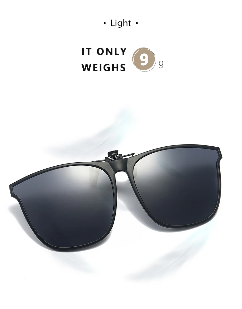 Polarized Clip On Sunglasses Men Car Driver Goggles Night Vision Glasses Anti Glare Vintage Square Glasses Oculos