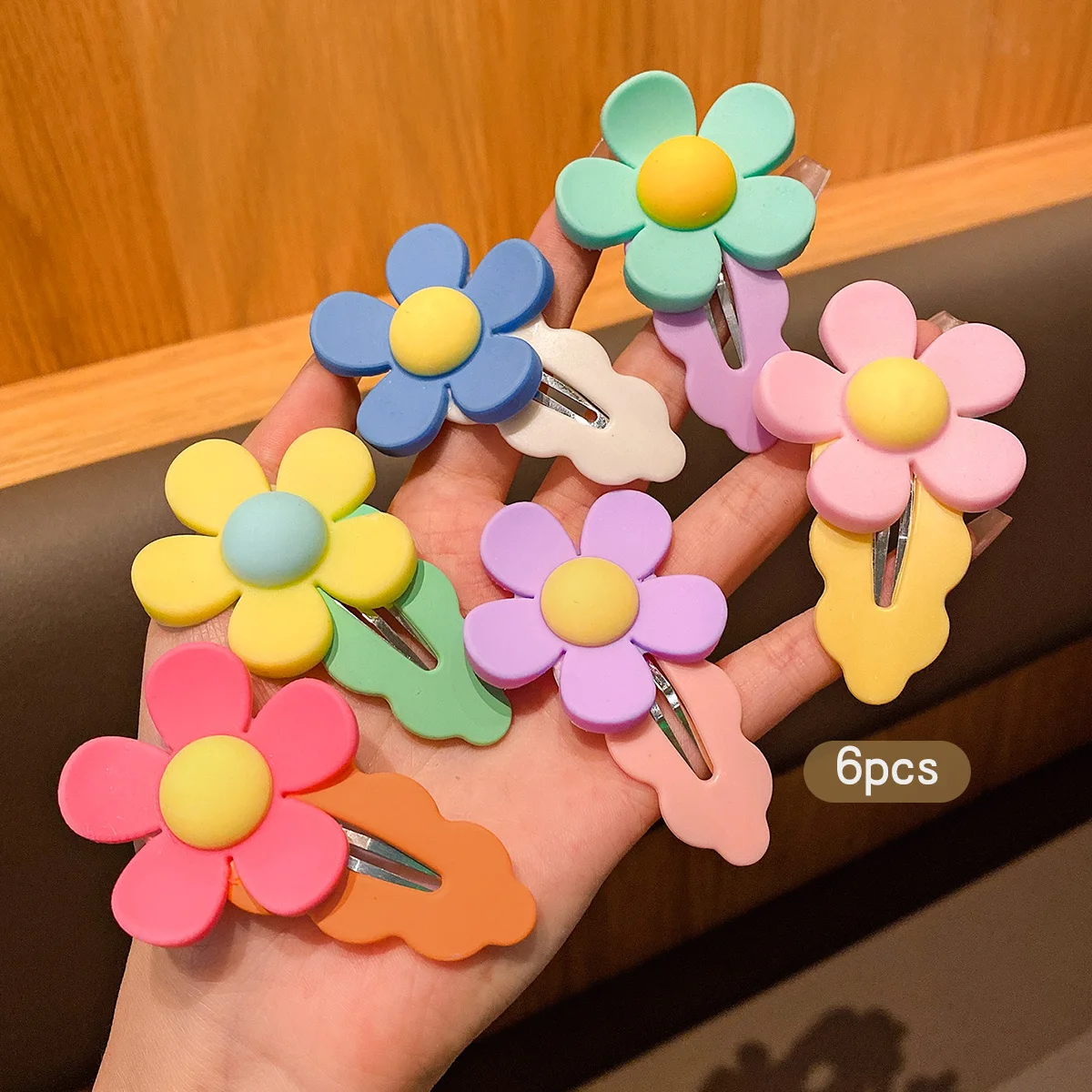 6 flower BB clip Korean version sweet style hair accessories suitable for daily use