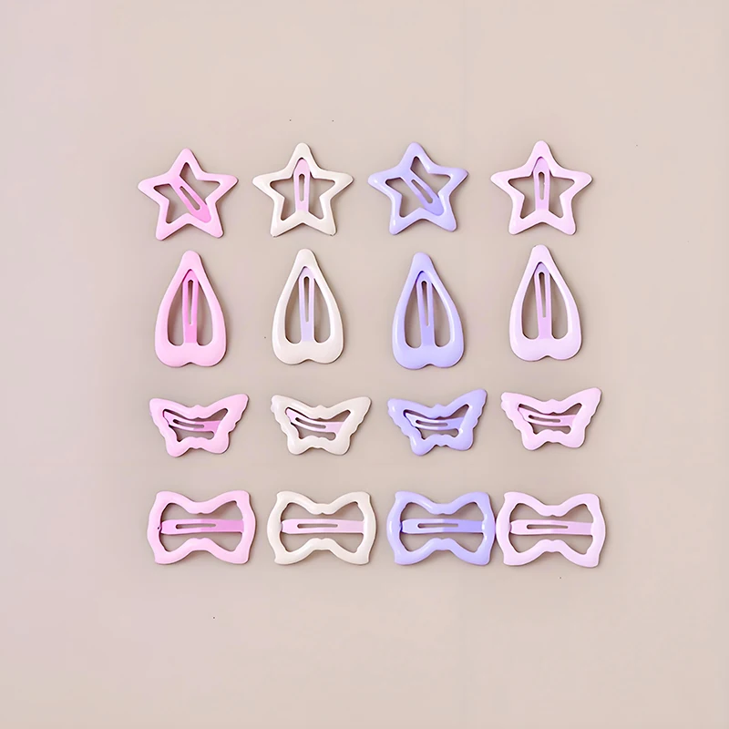 30/50Pcs Gentle Soft Star Hair Clips Set Non-Pull Barrettes for Baby Girls Toddlers Side Bangs Fine Hair Cute Kids Accessories