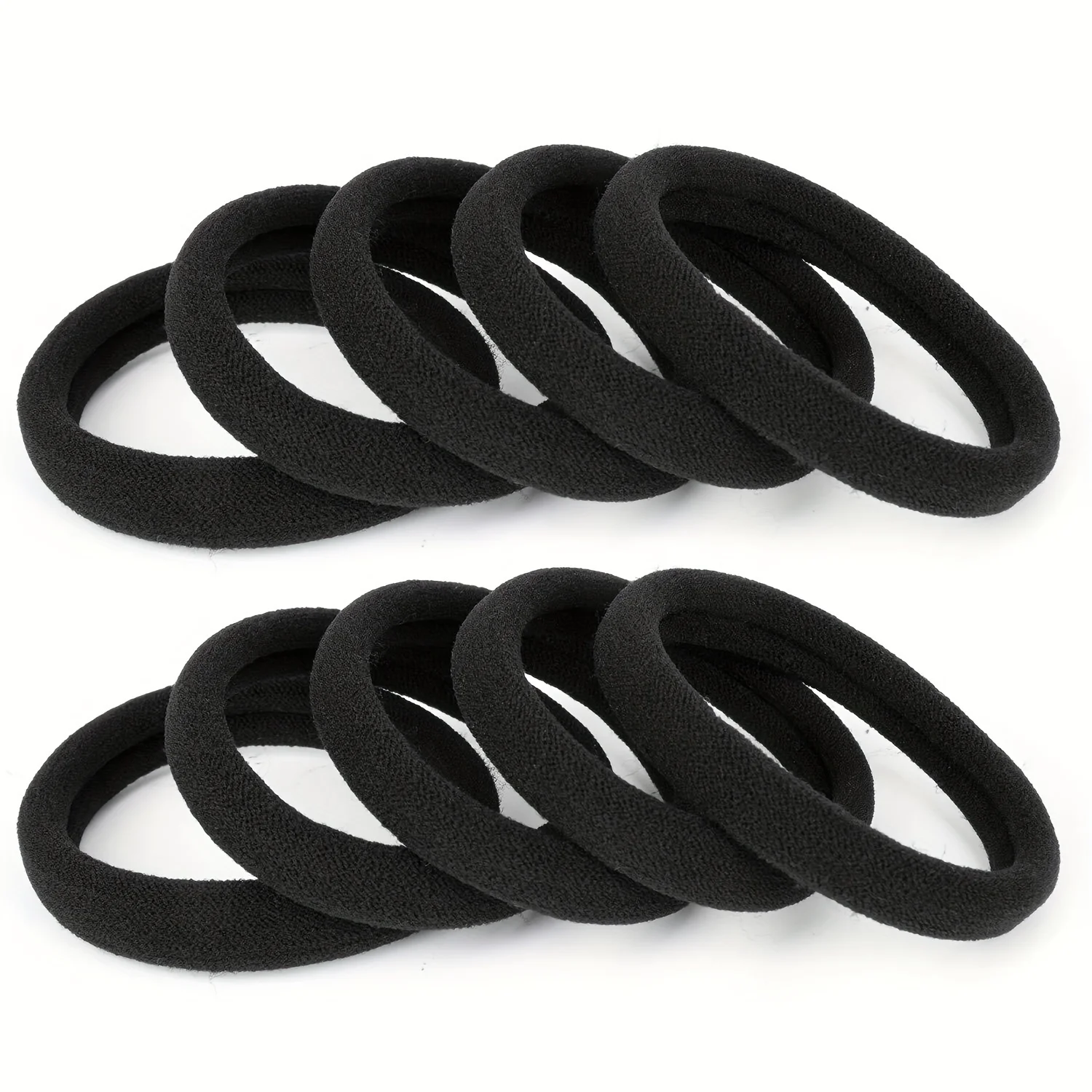  100PCS Black Hair Ties for Women Girls, Seamless High Elastic Hair Band, Elastic Hair Ties No Damage Ponytail Holder Hair Rope