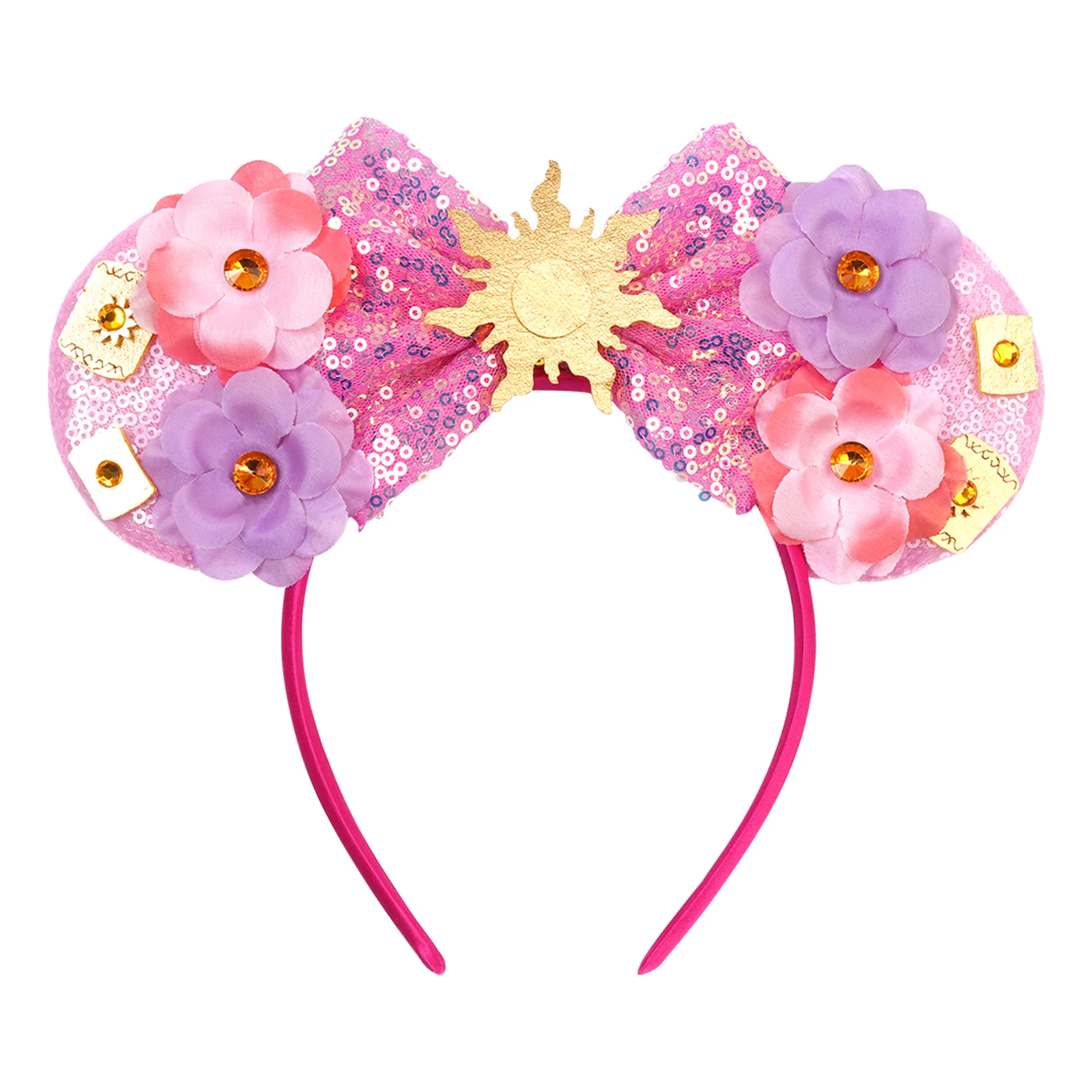 2026 New Style Sequin Ear Headband Sequin Bows Girl Adult Kids Halloween Party Cosplay Hair Accessories Princess Hairband