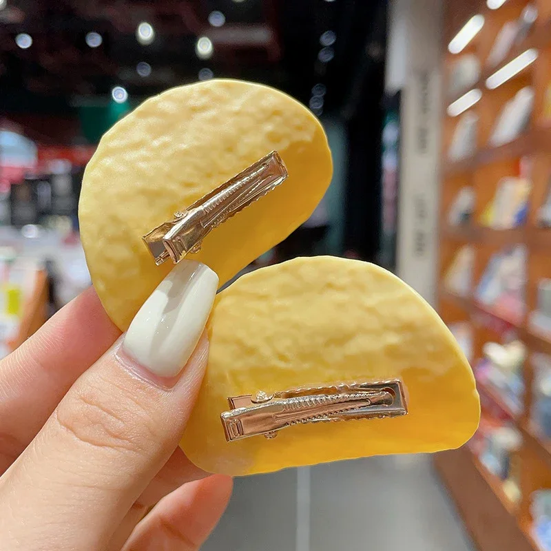 5/10PCS Simulation of Potato Chip Hairpin Ins Cartoon Headdress Cute Girl Student Duckbill Clip Girl Hair Accessoires Hair Clips