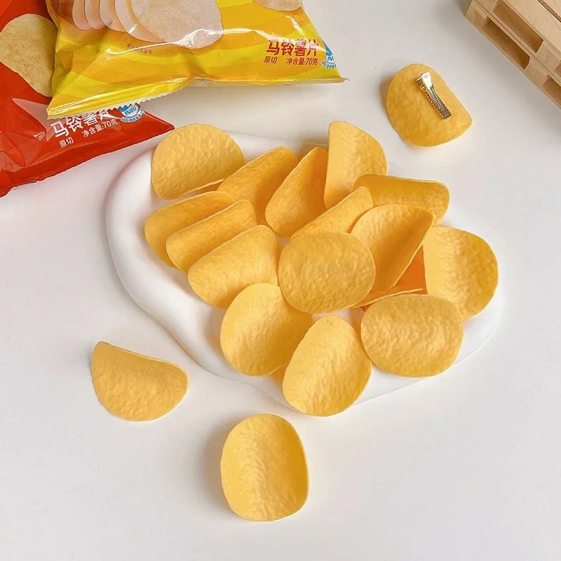 5/10PCS Simulation of Potato Chip Hairpin Ins Cartoon Headdress Cute Girl Student Duckbill Clip Girl Hair Accessoires Hair Clips