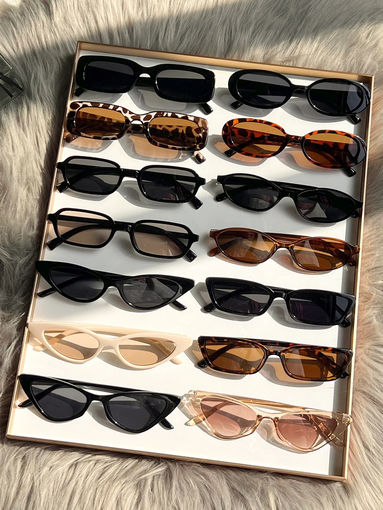[Quality Pc]8Pcs/14Pcs Women's Mixed Fashion Glasses Set/Chic Black, Tortoiseshell and Leopard Frame/A Perfect Gift for Family