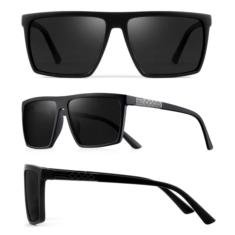 CRIXALIS Polarized Sunglasses For Men And Women Vintage Square Driving Fishing Neutral Sunglasses Anti-reflective Shade UV400