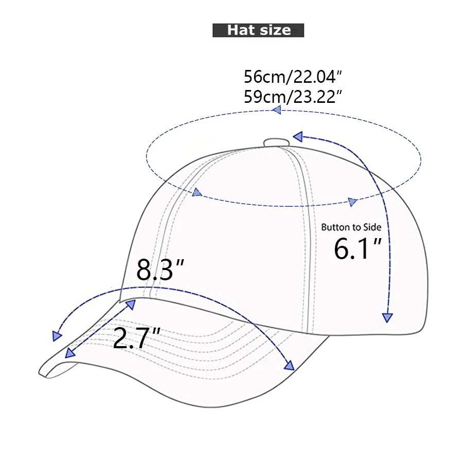 LANGZHEN Unisex Baseball Cap 100% Cotton Fits Men Women Washed Denim Adjustable Dad Hat