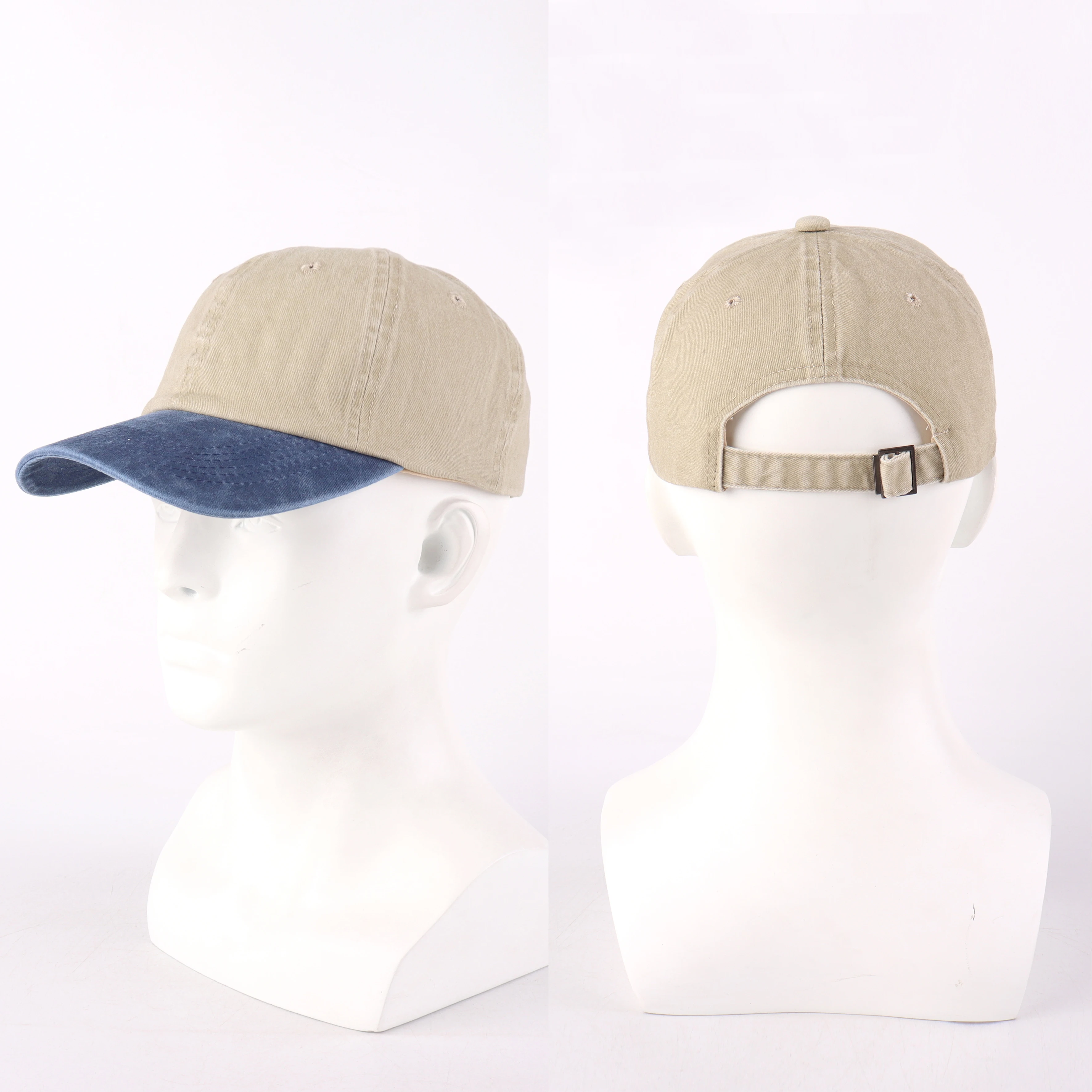 LANGZHEN Unisex Baseball Cap 100% Cotton Fits Men Women Washed Denim Adjustable Dad Hat