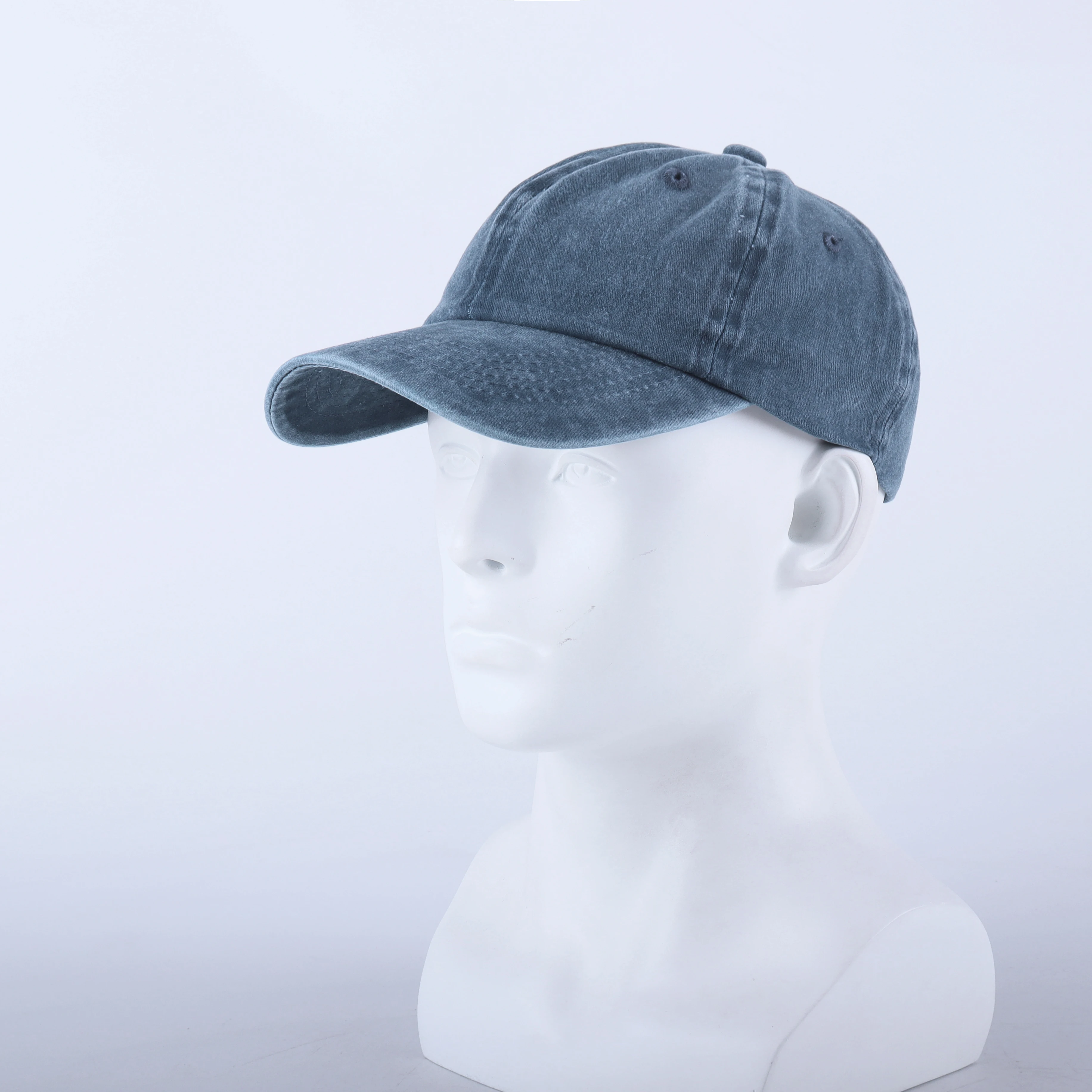 LANGZHEN Unisex Baseball Cap 100% Cotton Fits Men Women Washed Denim Adjustable Dad Hat