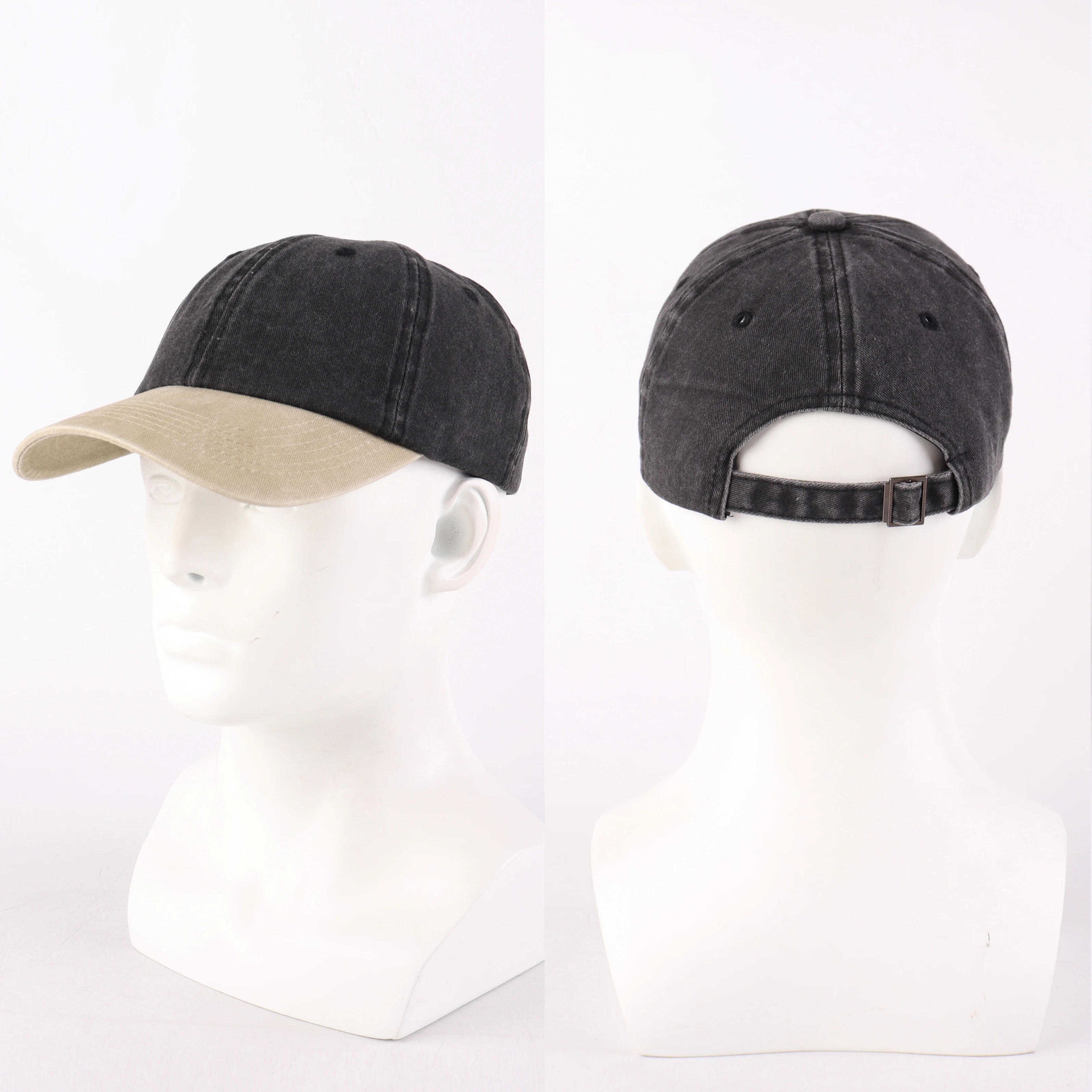 LANGZHEN Unisex Baseball Cap 100% Cotton Fits Men Women Washed Denim Adjustable Dad Hat