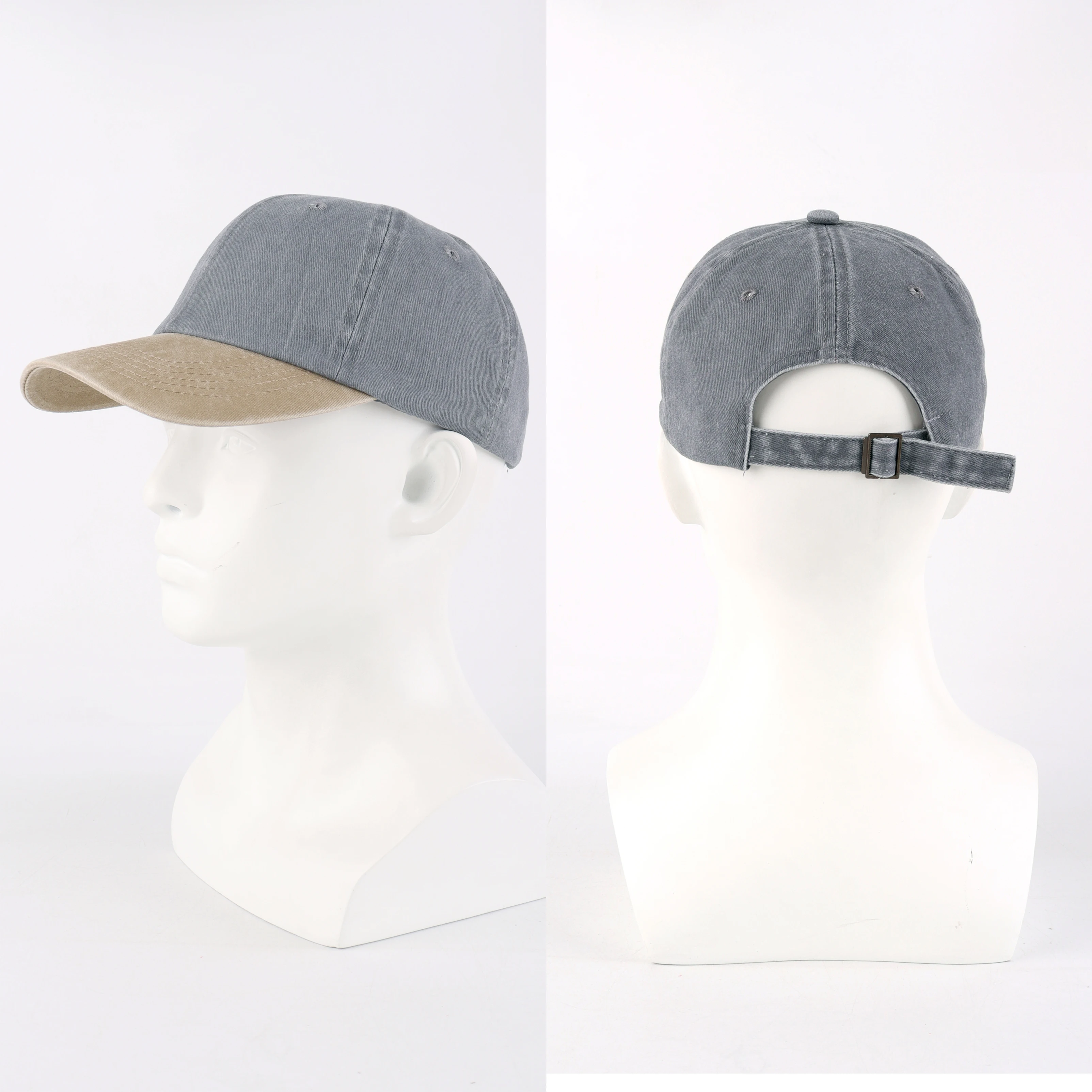 LANGZHEN Unisex Baseball Cap 100% Cotton Fits Men Women Washed Denim Adjustable Dad Hat