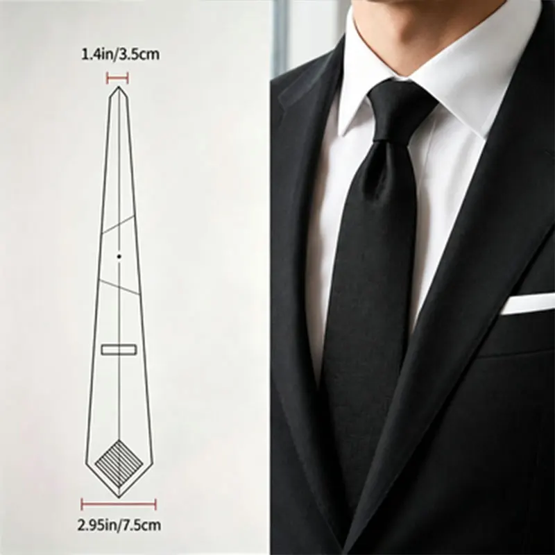 Men's Hand-Tied Narrow Tie 7.5cm (2.95inch) Polyester Black Dark Pattern Wavy Plaid Geometric Stripe Business Formal Wedding Suit Accessories