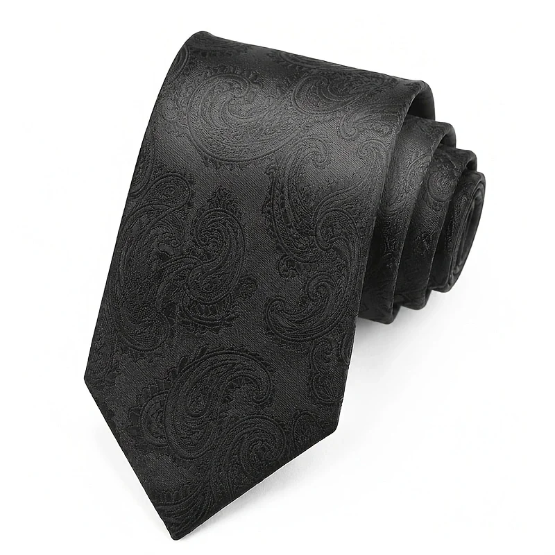 Men's Hand-Tied Narrow Tie 7.5cm (2.95inch) Polyester Black Dark Pattern Wavy Plaid Geometric Stripe Business Formal Wedding Suit Accessories