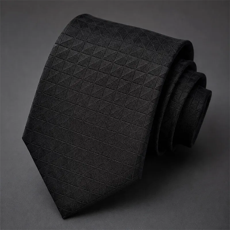 Men's Hand-Tied Narrow Tie 7.5cm (2.95inch) Polyester Black Dark Pattern Wavy Plaid Geometric Stripe Business Formal Wedding Suit Accessories