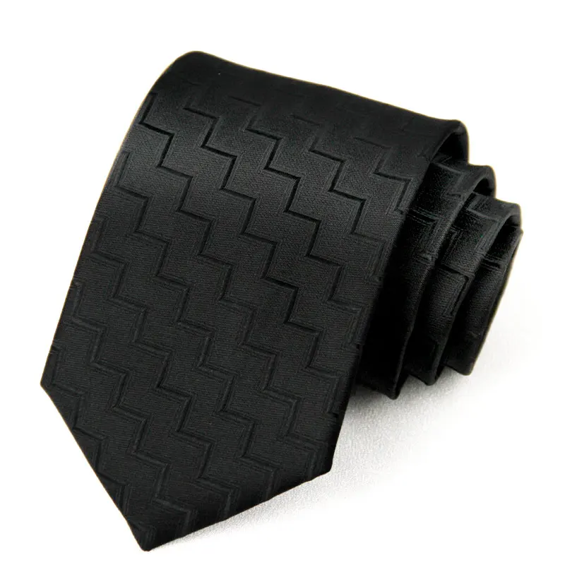 Men's Hand-Tied Narrow Tie 7.5cm (2.95inch) Polyester Black Dark Pattern Wavy Plaid Geometric Stripe Business Formal Wedding Suit Accessories