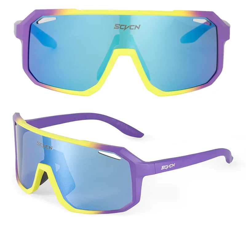 SCVCN Trendy Eyewear Cycling Sunglasses Fashion Sunglasses MTB Bicycle Camping UV400 Hiking Protection Glasses for Men Women