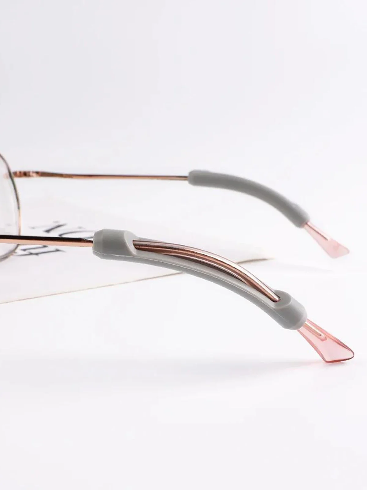 2/10Pcs Glasses Anti-slip Silicone Sleeve Eye Frame Leg Drag Fixed Ear Hook Bracket Anti-drop Artifact Glasses Accessories