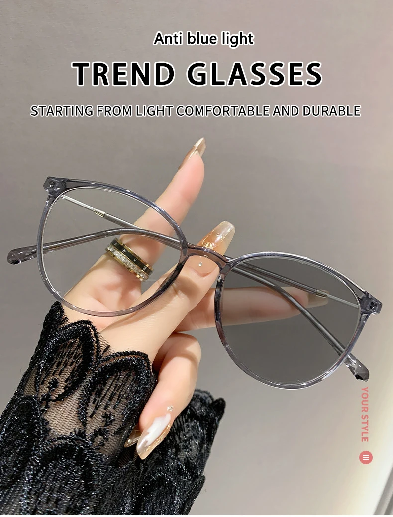 Photosensitive Color-changing Nearsighted Glasses With Anti-blue Light Protection.8147