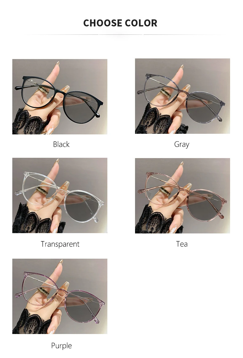 Photosensitive Color-changing Nearsighted Glasses With Anti-blue Light Protection.8147