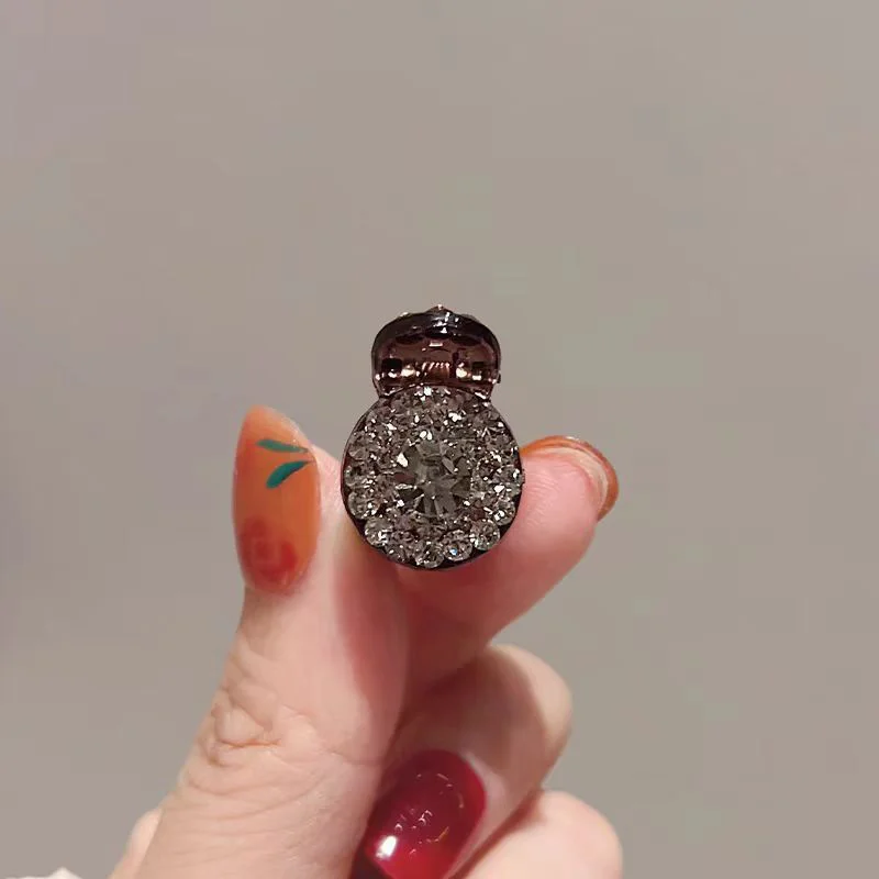 2/4/10pcs Mini Round Rhinestone Hair Claw Retro Zircon Women Girls Claw Clip Small Hairpins Hair Crabs Girls Hair Accessories 