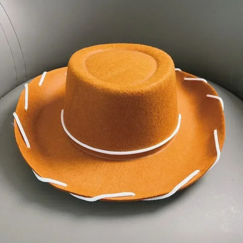 Brown Red Cowboy Western Hats and Bandanas for Kids Costume Hat Accessories for Toddler Child Theme Birthday Party Halloween