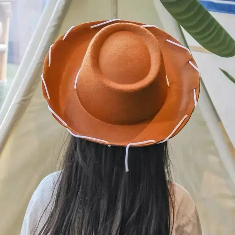 Brown Red Cowboy Western Hats and Bandanas for Kids Costume Hat Accessories for Toddler Child Theme Birthday Party Halloween