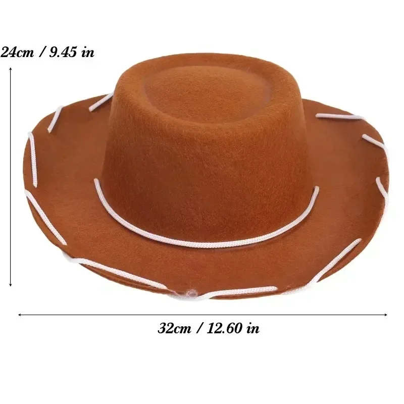 Brown Red Cowboy Western Hats and Bandanas for Kids Costume Hat Accessories for Toddler Child Theme Birthday Party Halloween