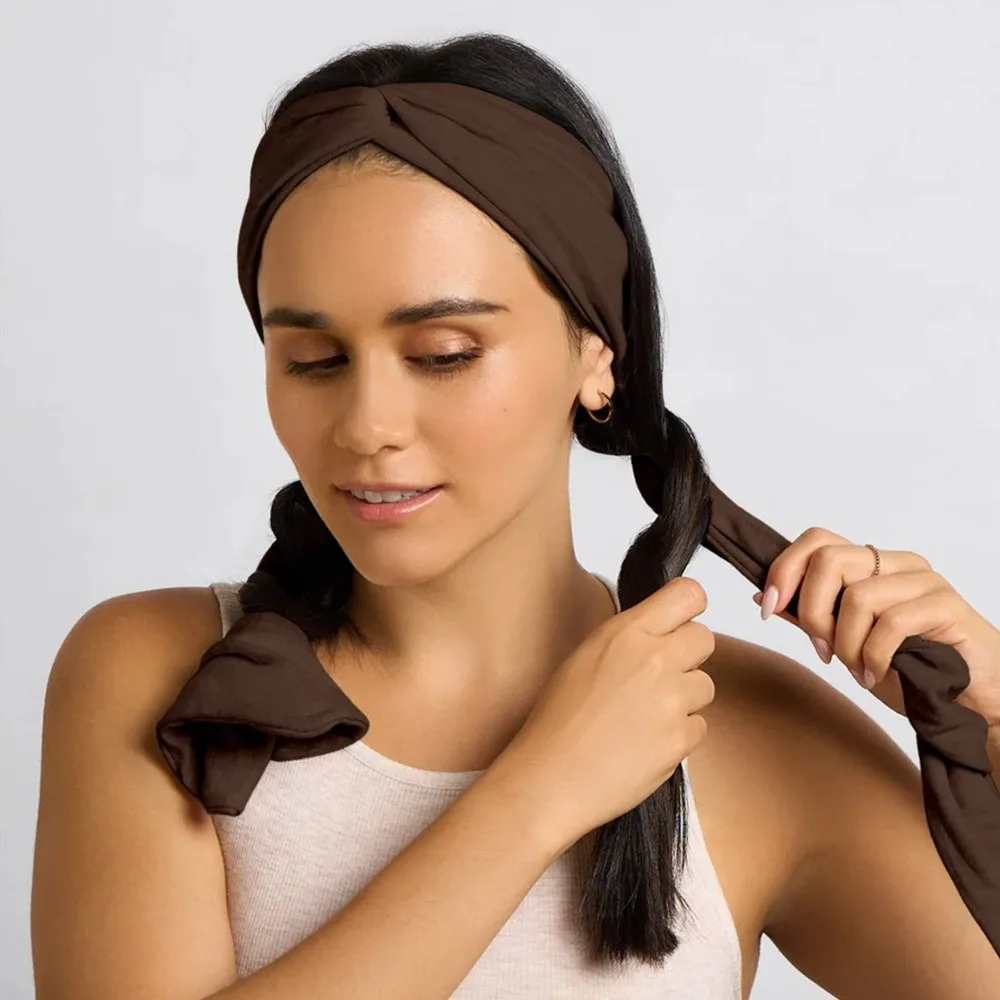 Fashion 2 In 1 Heatless Curls Headband Soft No Heat Hair Styling Tool Long Ribbon Curling Rod for Women