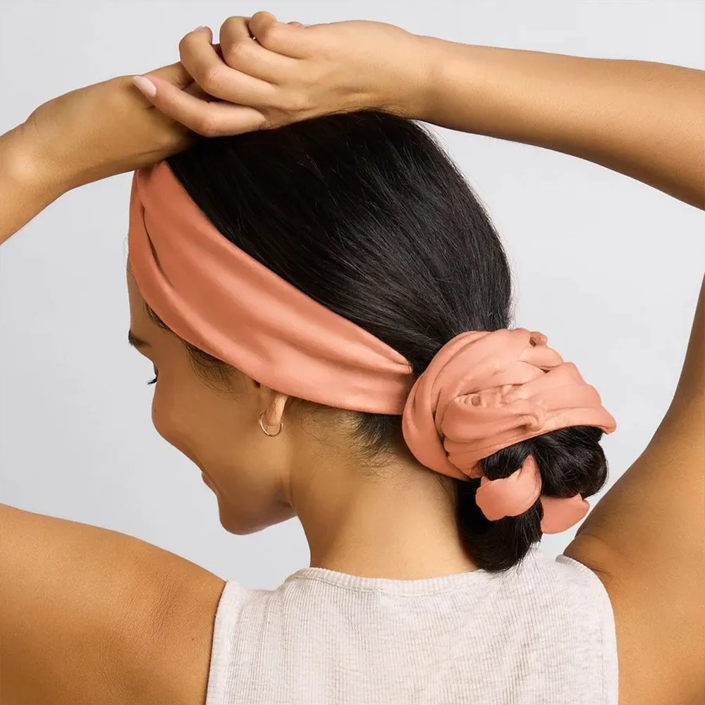 Fashion 2 In 1 Heatless Curls Headband Soft No Heat Hair Styling Tool Long Ribbon Curling Rod for Women