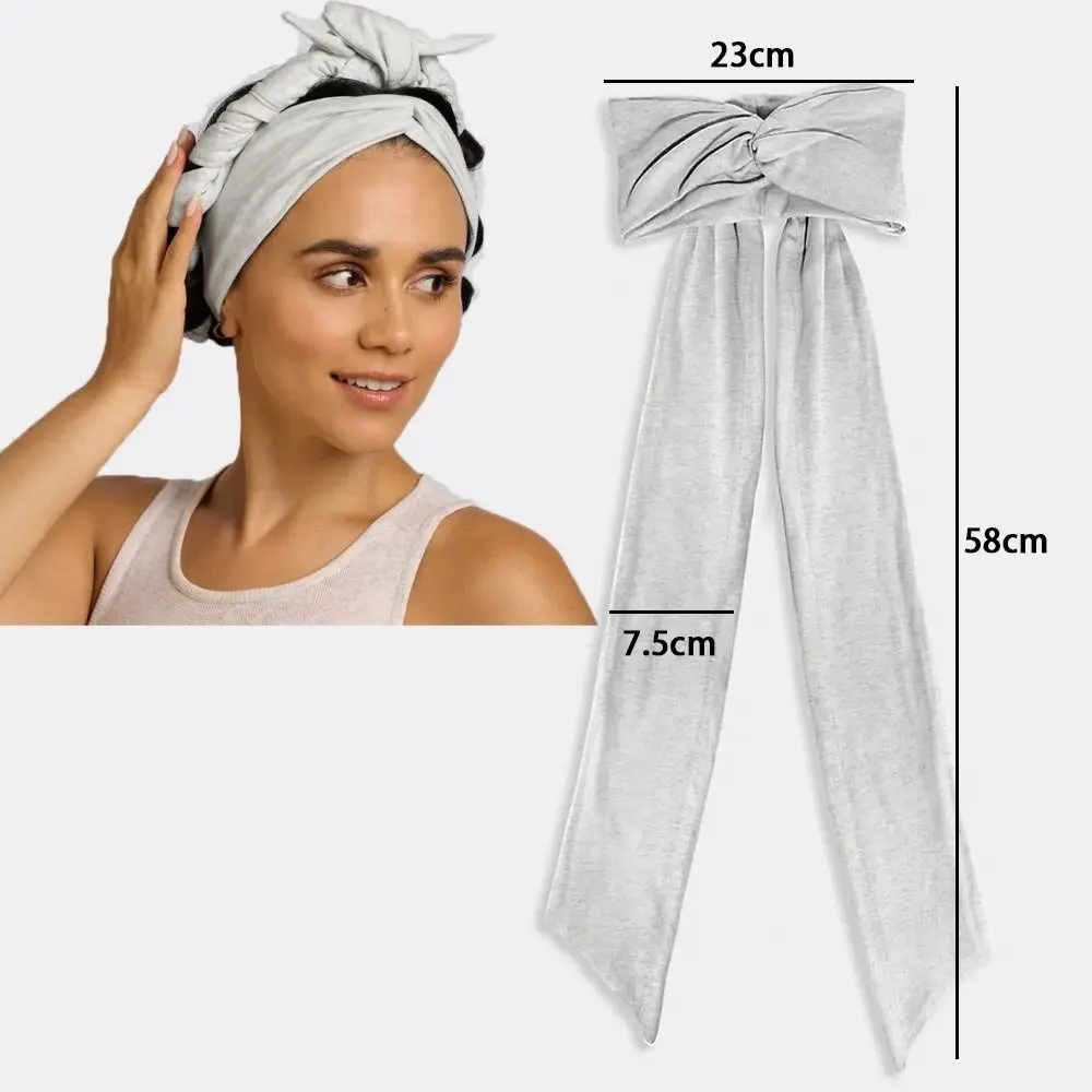 Fashion 2 In 1 Heatless Curls Headband Soft No Heat Hair Styling Tool Long Ribbon Curling Rod for Women