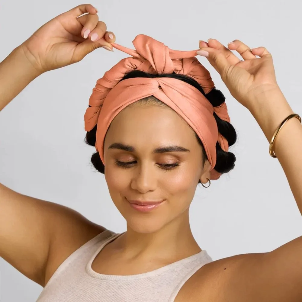 Fashion 2 In 1 Heatless Curls Headband Soft No Heat Hair Styling Tool Long Ribbon Curling Rod for Women