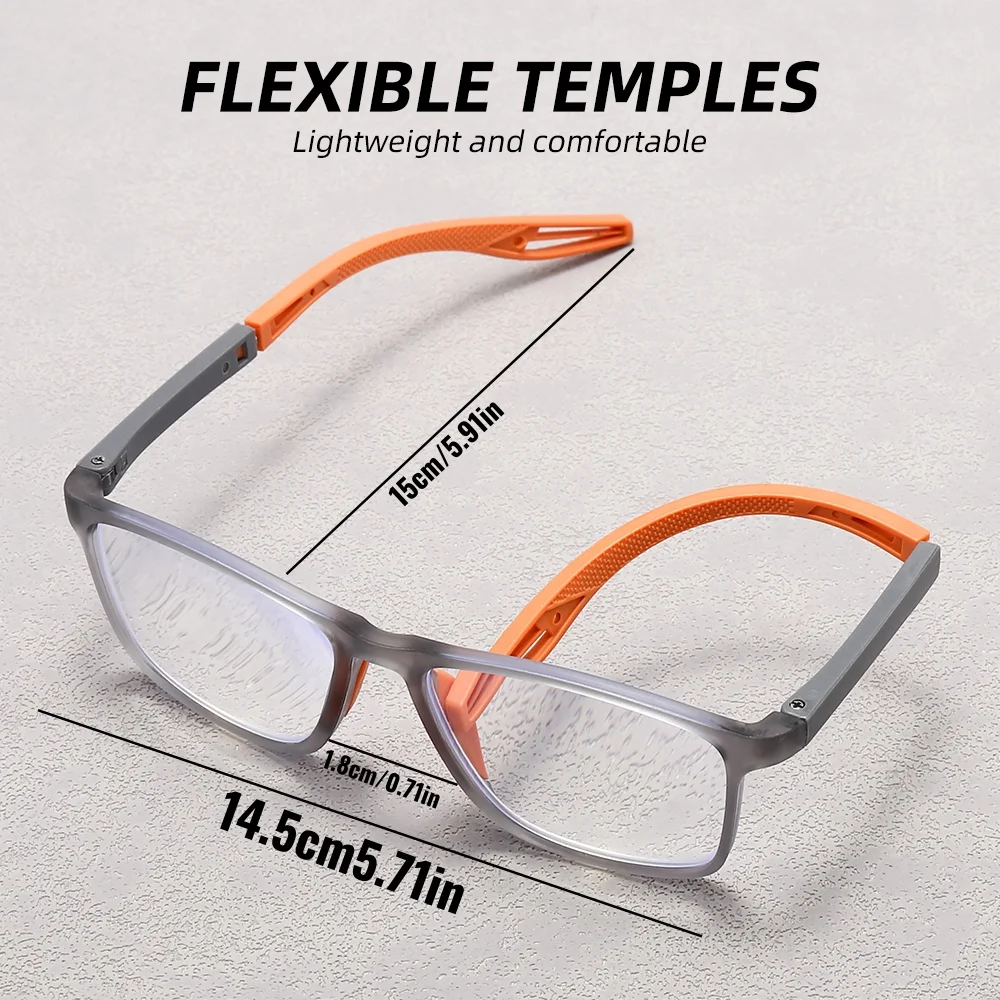 8-pay Value Pack of Reading Glasses Fashionable Two-tone Glasses for Men and Women Magnifying Glasses