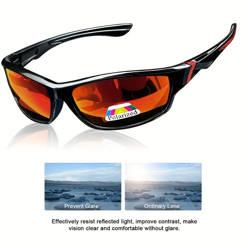 1/3PCS Vintage Sports Sunglasses Men Women Fishing Running Cycling Mountaineering Sport Man Sun Glasses Anti-Glare UV400