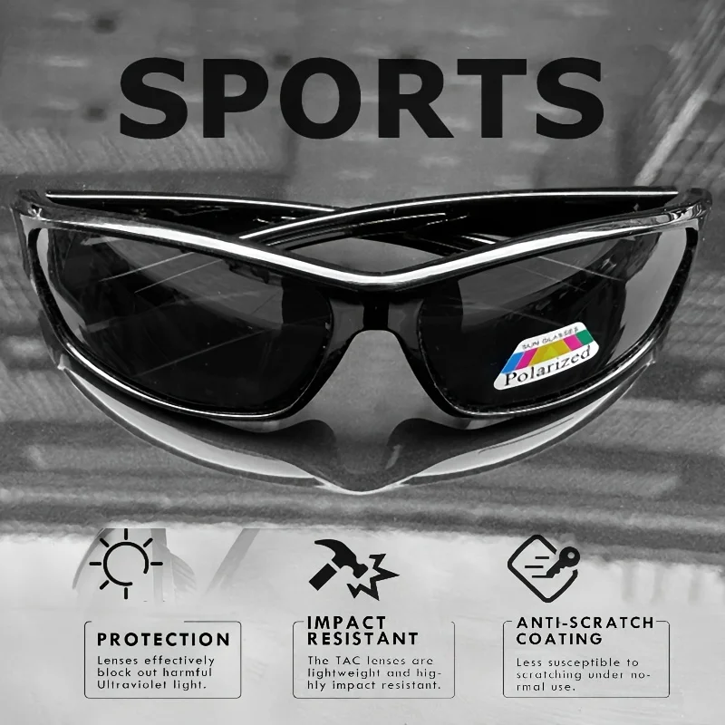 1/3PCS Vintage Sports Sunglasses Men Women Fishing Running Cycling Mountaineering Sport Man Sun Glasses Anti-Glare UV400