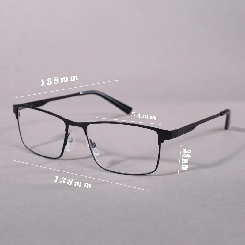 Anti Blue Light Reading Glasses Men High Quality Full-frame Diopter Glasses Business Male Presbyopic Eyeglasses +100+200