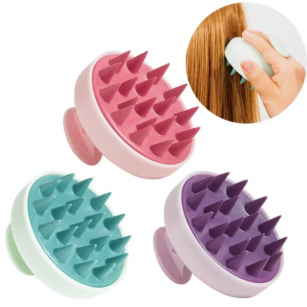 WANMEI Silicone Shampoo Brush Head Scalp Massage Comb Hair Washing Combs Bath Shower Body Massage Brushes Hair Care Tools