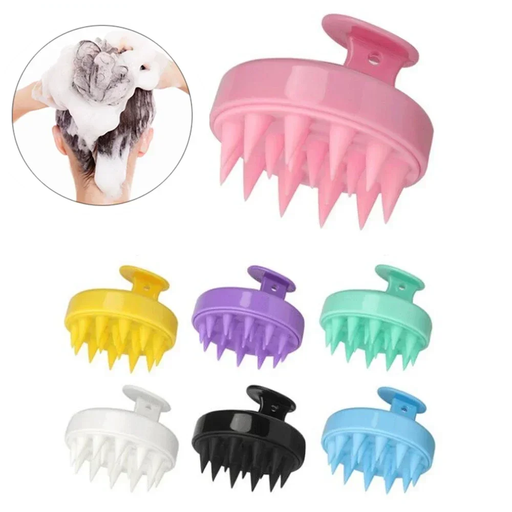 WANMEI Silicone Shampoo Brush Head Scalp Massage Comb Hair Washing Combs Bath Shower Body Massage Brushes Hair Care Tools