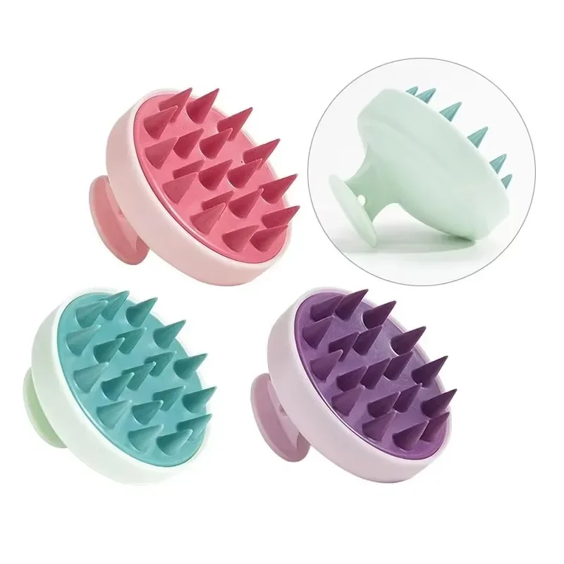 WANMEI Silicone Shampoo Brush Head Scalp Massage Comb Hair Washing Combs Bath Shower Body Massage Brushes Hair Care Tools