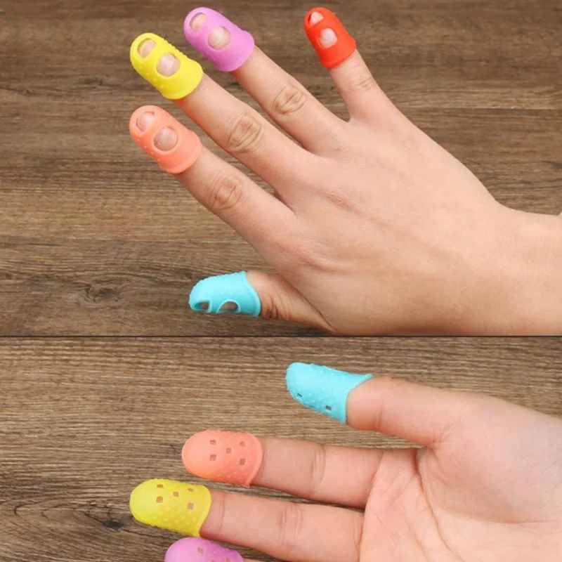 Sewing Thimble Breathable Protective Silicone Finger Thimble Finger Cover Caps Quilting Sewing Needlework Craft NEW