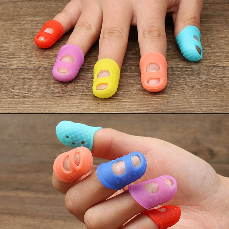 Sewing Thimble Breathable Protective Silicone Finger Thimble Finger Cover Caps Quilting Sewing Needlework Craft NEW