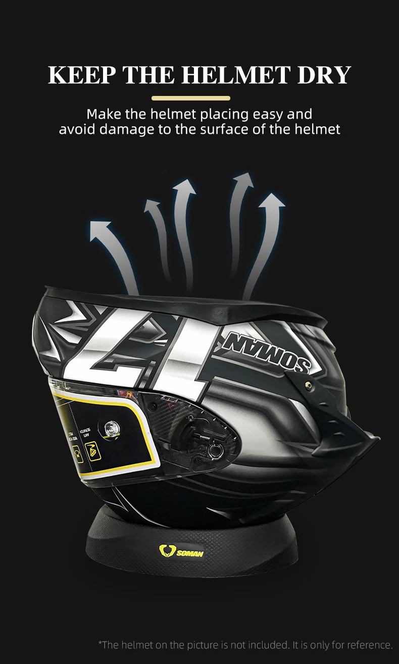 Motorcycle Helmet Stands Round Helmet Donut Ring Service Pad Portable for Clean Visor Remove Pads and Installing Equipments