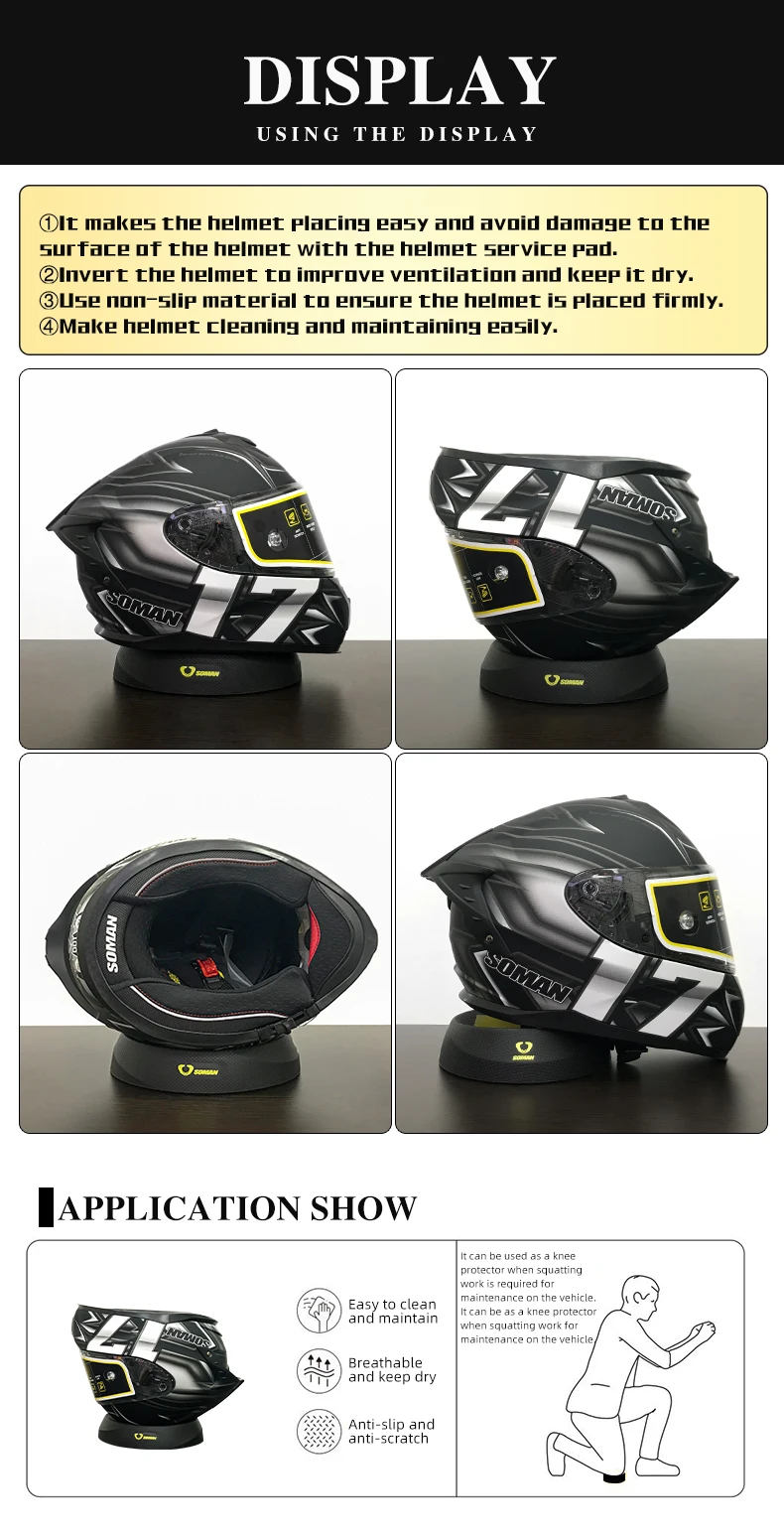 Motorcycle Helmet Stands Round Helmet Donut Ring Service Pad Portable for Clean Visor Remove Pads and Installing Equipments