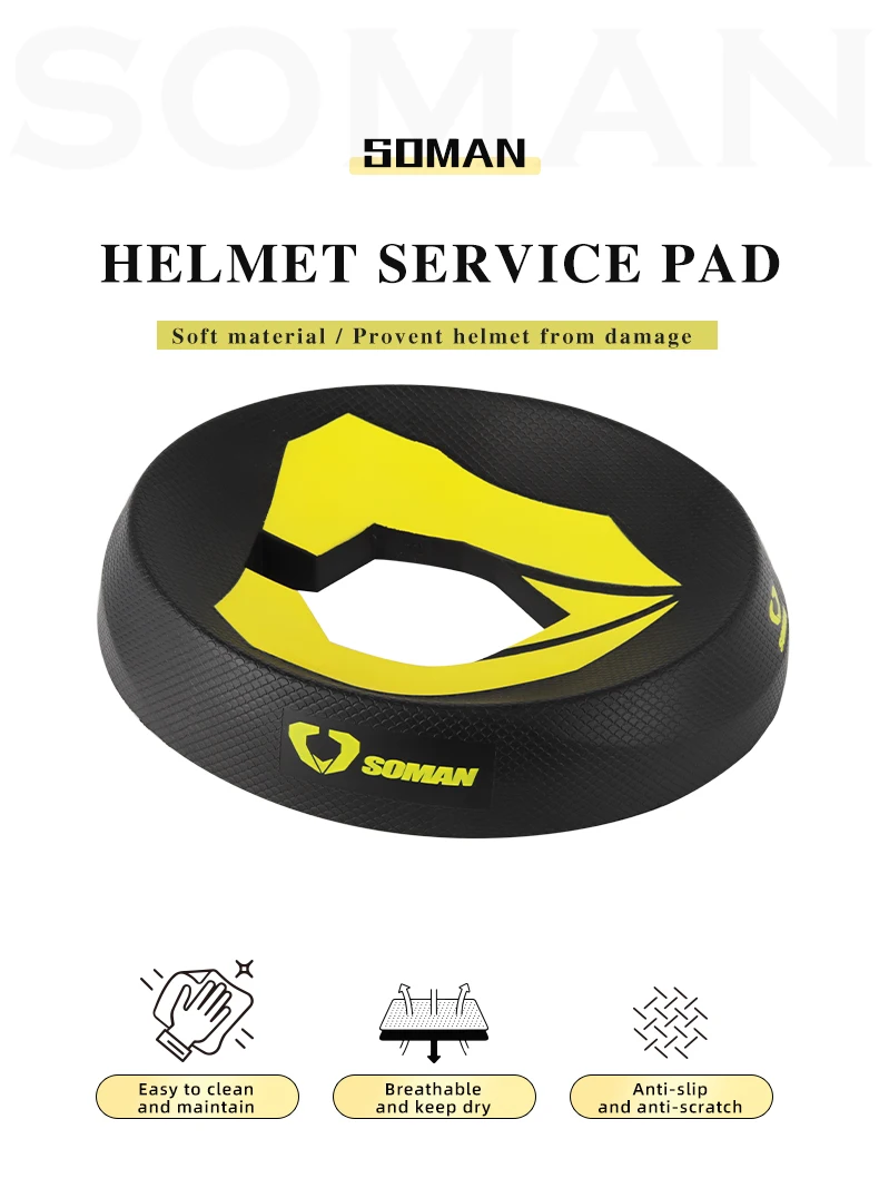 Motorcycle Helmet Stands Round Helmet Donut Ring Service Pad Portable for Clean Visor Remove Pads and Installing Equipments