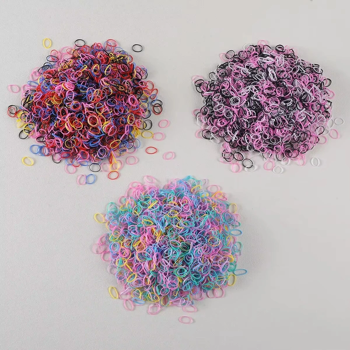 1500PCS Disposable Rubber Band Hair Ties for Girls Colorful Children's Headband Ponytail Holder Kids Hair Accessories
