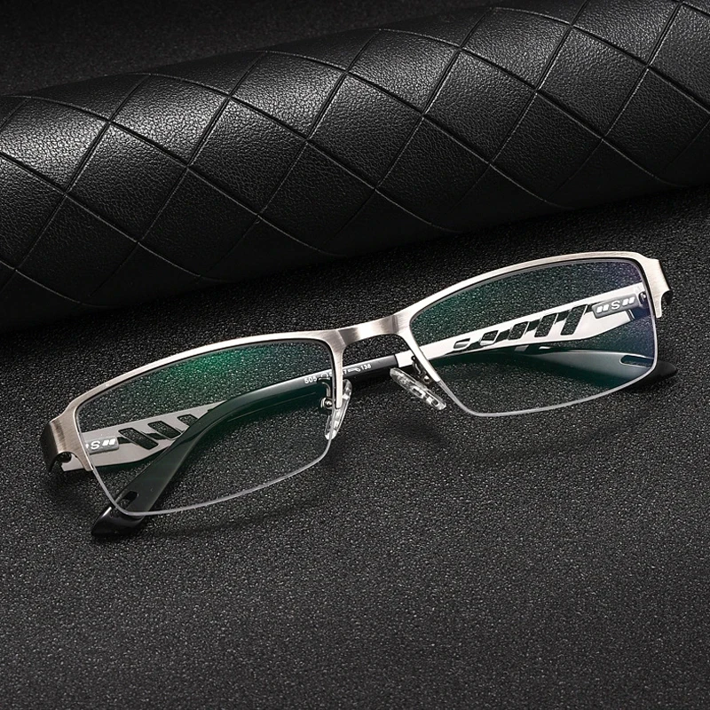 2025 Adjustment Photochromic Multifocal Reading Glasses Men Progressive Anti-Blue Ray Business Spectacles Half-Frame +1.0-3.5
