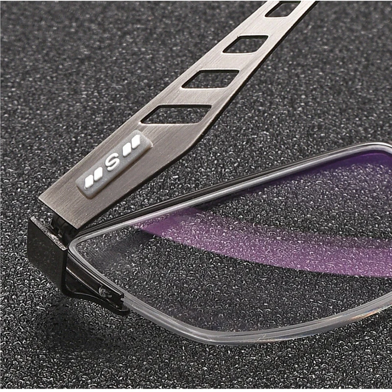 2025 Adjustment Photochromic Multifocal Reading Glasses Men Progressive Anti-Blue Ray Business Spectacles Half-Frame +1.0-3.5