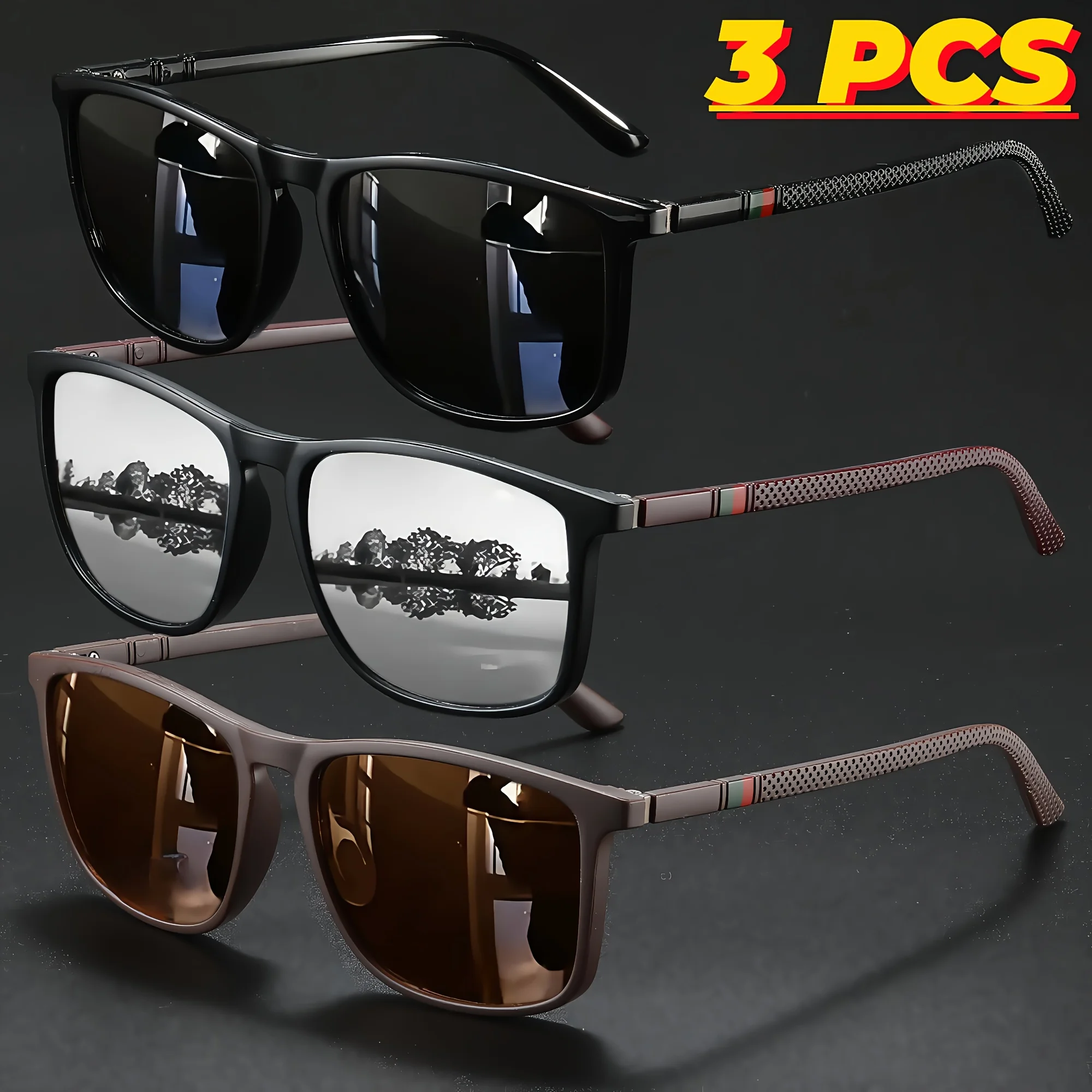 2025 Square Polarized Protective Sunglasses Anti Glare Sun Shades For Summer Party Vacation Travel Driving Fishing UV400